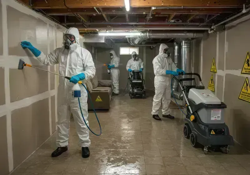 Basement Moisture Removal and Structural Drying process in Sauk County, WI